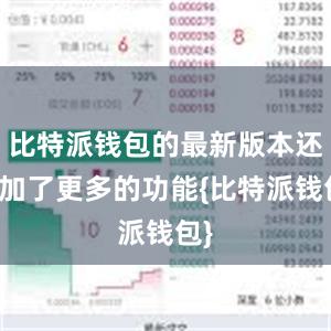 比特派钱包的最新版本还增加了更多的功能{比特派钱包}